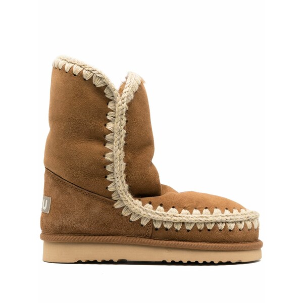 モウ レディース ブーツ シューズ Eskimo 24 ankle boots Brown エンジニア-ブーツ