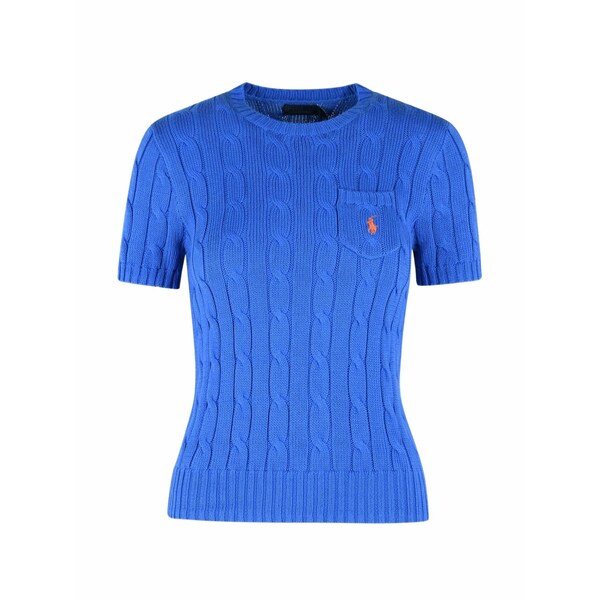 ラルフローレン レディース プルオーバー トップス Braided knitted top Blue