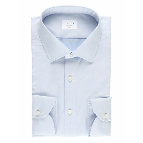 ザカス  メンズ プルオーバー トップス Button-down cotton shirt Blue