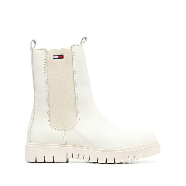 トミーヒルフィガー レディース ブーツ シューズ Leather chelsea boots Neutrals｜asty
