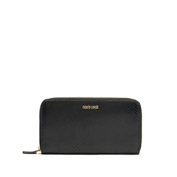 ロベルトカヴァリ レディース 金入れ 付属物 Leather wallet Black