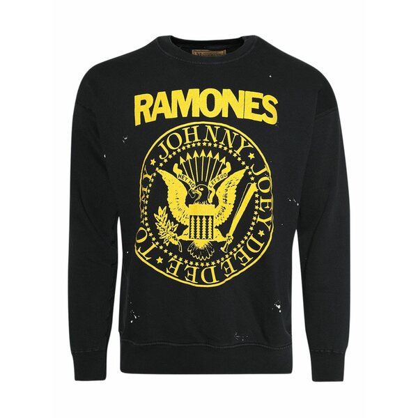 お手伝いさん ウォーン メンズ パーカー・スウェットシャツ アウター The ramones sweatshirt Black パーカー-トップス-メンズファッション