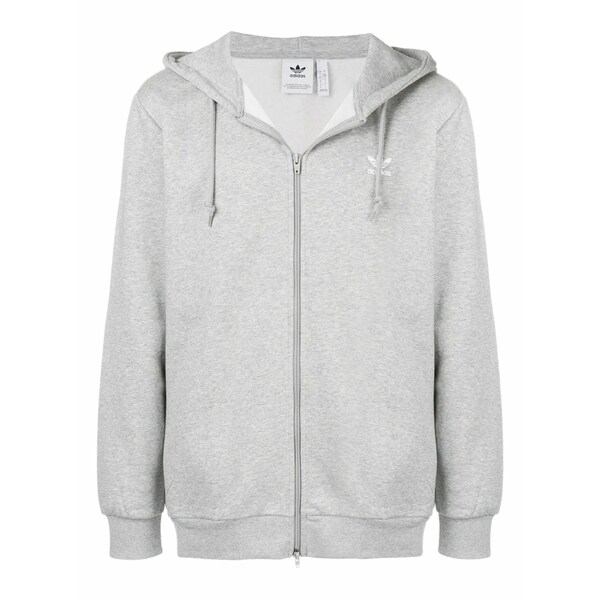 アディダス メンズ パーカー・スウェットシャツ アウター Oversized zip front hoodie Grey