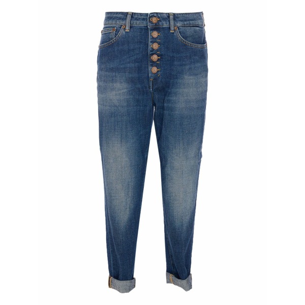 ドンダップ レディース デニムパンツ ボトムス Button-fly patch-pocket jeans Blue｜asty