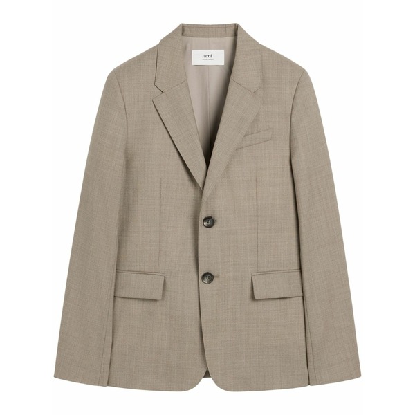 アミ メンズ ジャケット＆ブルゾン アウター Wool blazer Neutrals｜asty