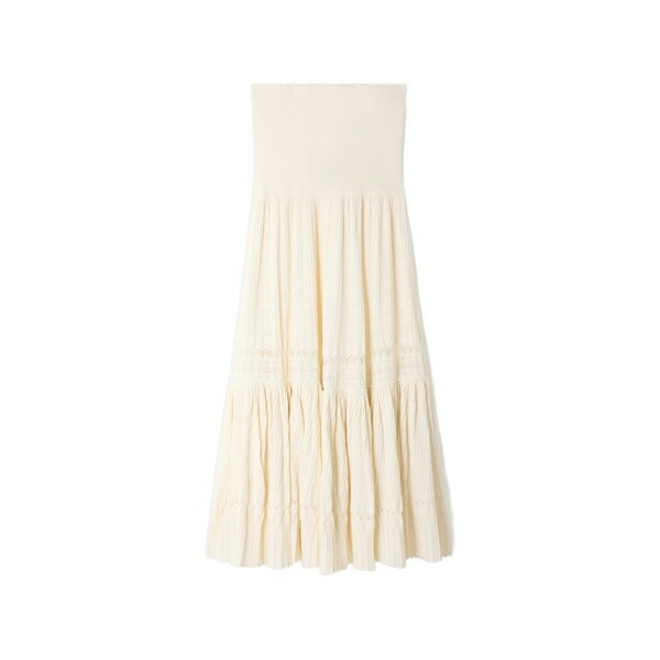 サンドロ レディース スカート ボトムス Ruffled long skirt Neutrals
