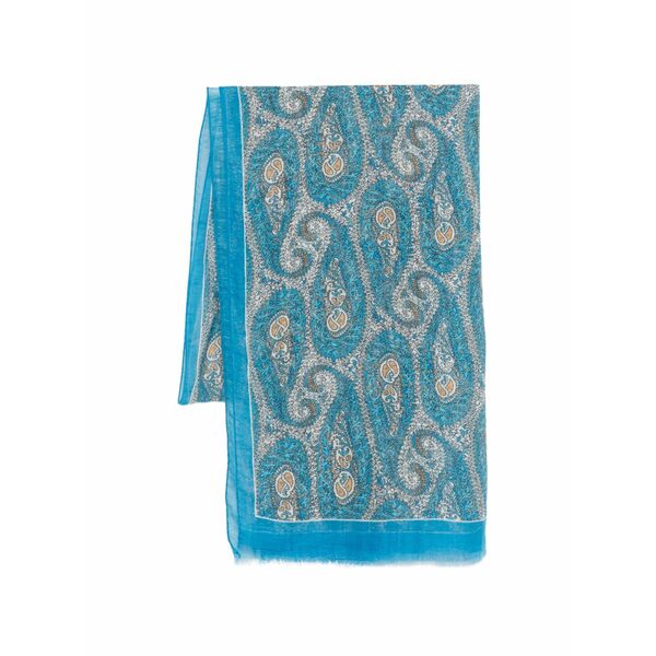 エトロ レディース えり巻き・袈裟・えり巻き 付属物 Paisley scarf Blue