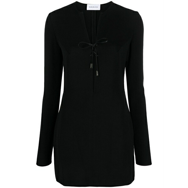 シックスティーン・アーリントン レディース ワンピース トップス Seeran lace-up minidress Black|asty