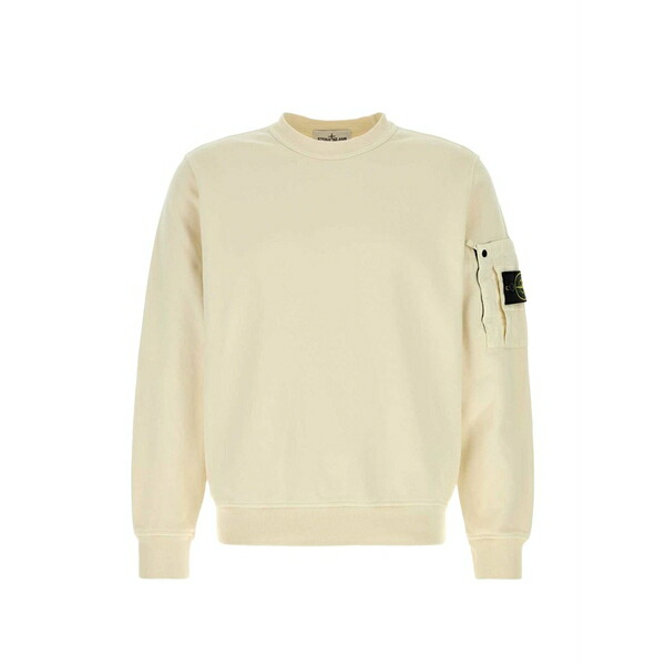 ストーンアイランド メンズ パーカー・スウェットシャツ アウター Pocket-detail cotton sweatshirt Neutrals｜asty