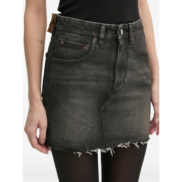 マルタンマルジェラ レディース スカート ボトムス Frayed denim skirt Grey｜asty