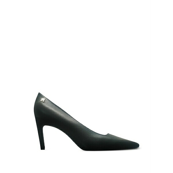 トミー ヒルフィガー レディース パンプス シューズ Logo-detail leather pumps Grey