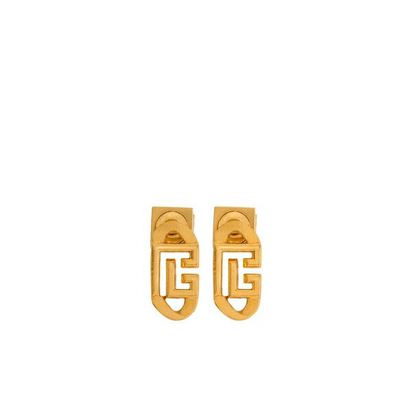 バルマン メンズ ピアス・イヤリング 添え物 Monogram-plaque earrings Gold