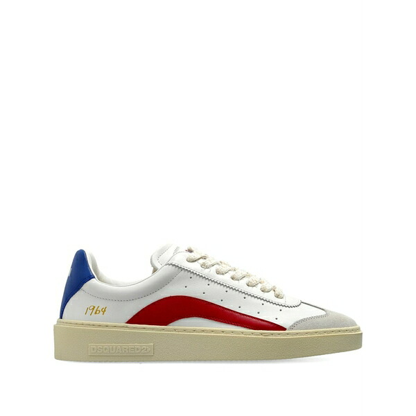 ディースクエアード レディース スニーカー シューズ Logo-detail leather sneakers White｜asty
