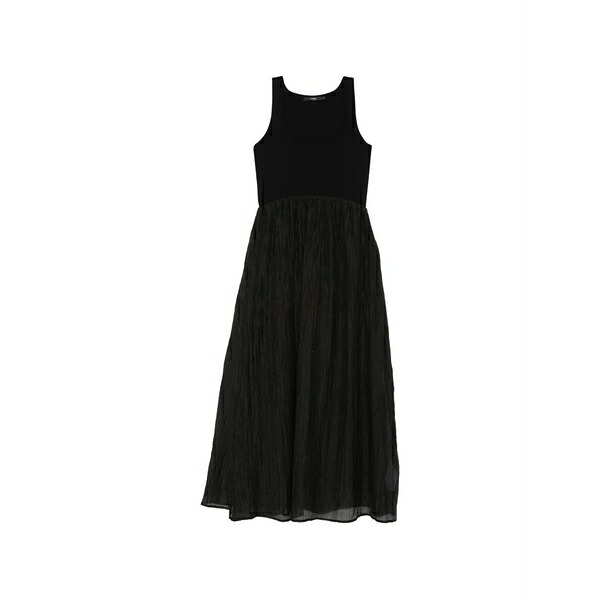 セブンティ レディース ワンピース トップス Ribbed dress Black|asty