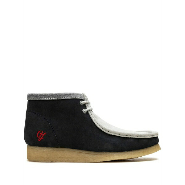 クラークス メンズ ブーツ シューズ Wallabee \"navy/grey\"" suede boots Blue"