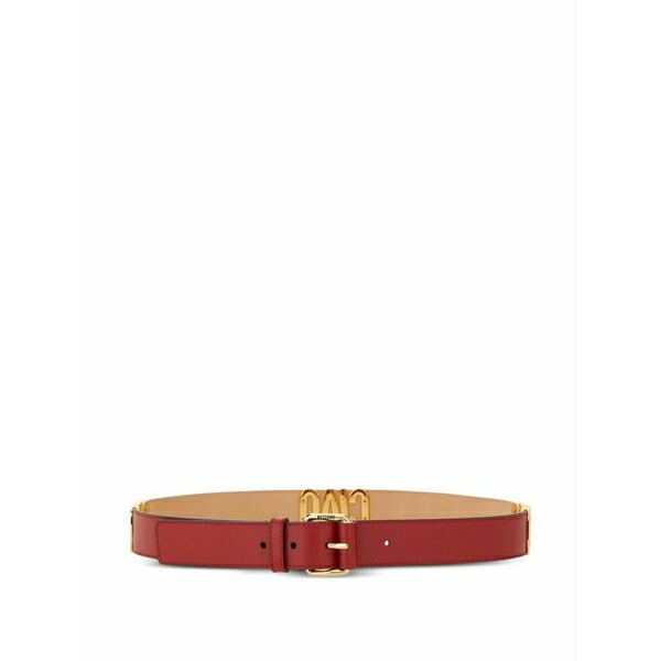 モスキーノ レディース 三尺帯 付属物 Leather belt Red