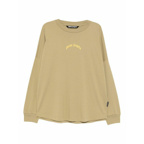 パーム・エンジェルス メンズ ティーシャツ トップス Logo-print t-shirt Green Tシャツ・カットソー-トップス-メンズファッション