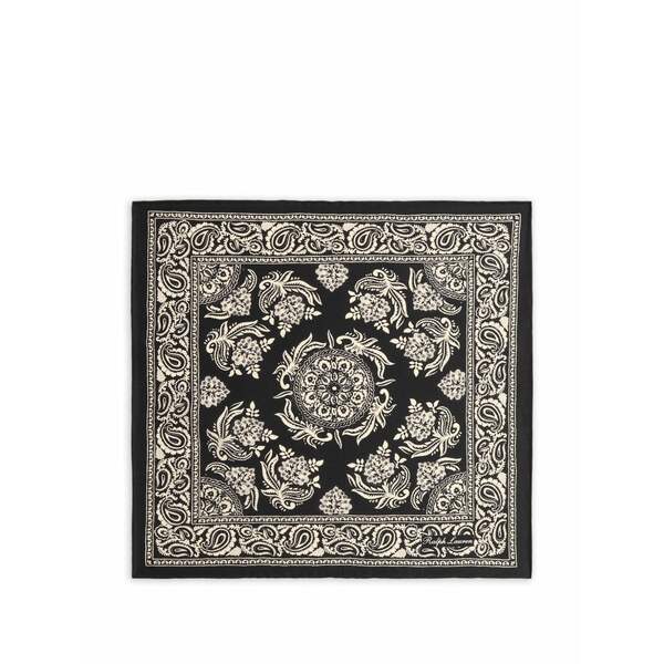 ラルフ・ローレン パープルレーベル メンズ えり巻き・袈裟・えり巻き 付属物 Paisley-print silk pocket square Black