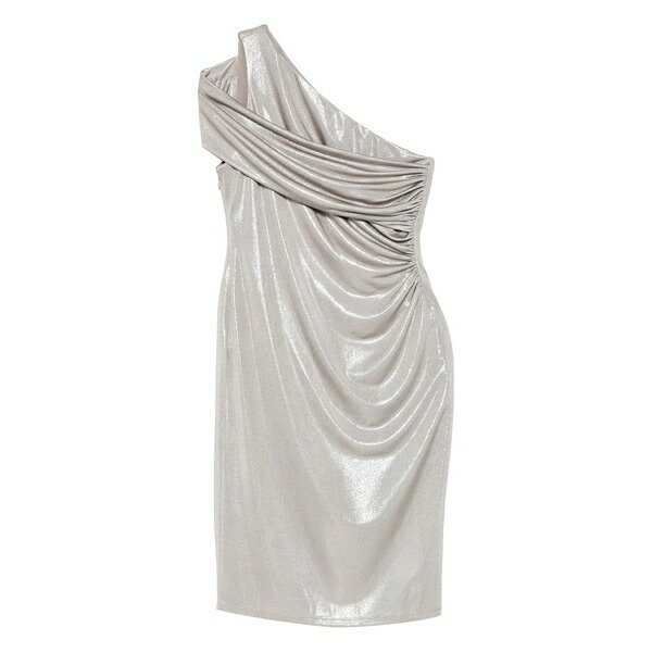 ラルフローレン レディース ワンピース トップス One-shoulder ruched mini dress Silver|asty