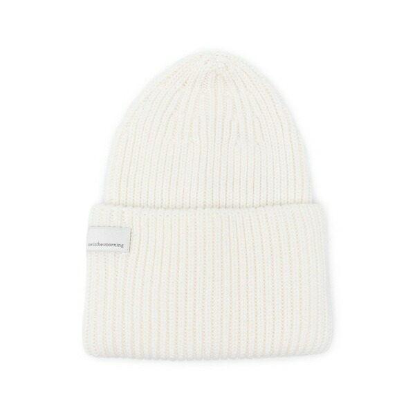ナイン イン ザ モーニング メンズ 帽子 アクセサリー Ribbed wool beanie Neutrals|asty