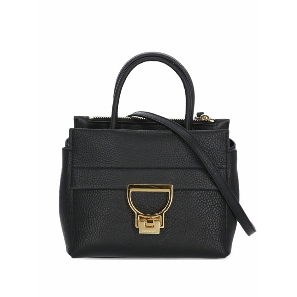 コチネレ レディース トートバッグ バッグ Arlettis pebbled leather clasp tote bag Black|asty
