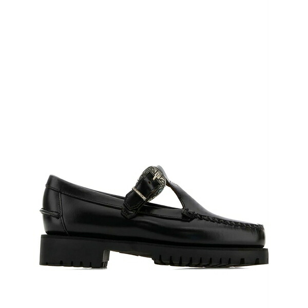 セバゴ レディース スリッポン・ローファー シューズ Aurora buckle-detail leather loafers Black
