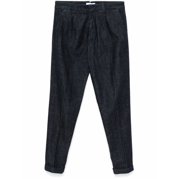 クルーナ メンズ デニムパンツ ボトムス Pleat-detail jeans Blue|asty