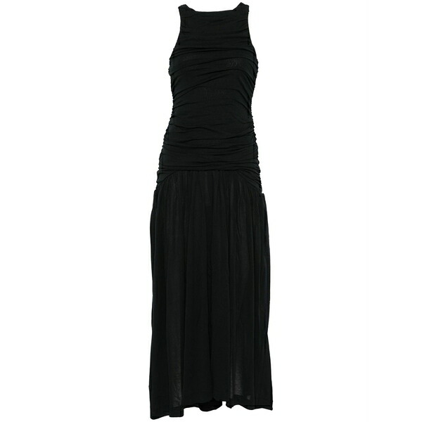 バイト スタジオズ レディース ワンピース トップス Waved maxi dress Black｜asty