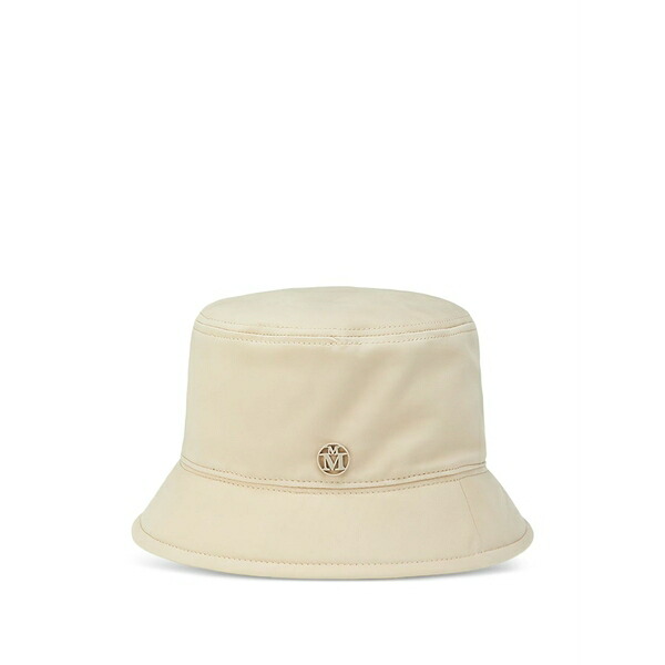 メゾンミッシェル  メンズ 鳥打ち帽 付属物 Axel logo-plaque hat Neutrals