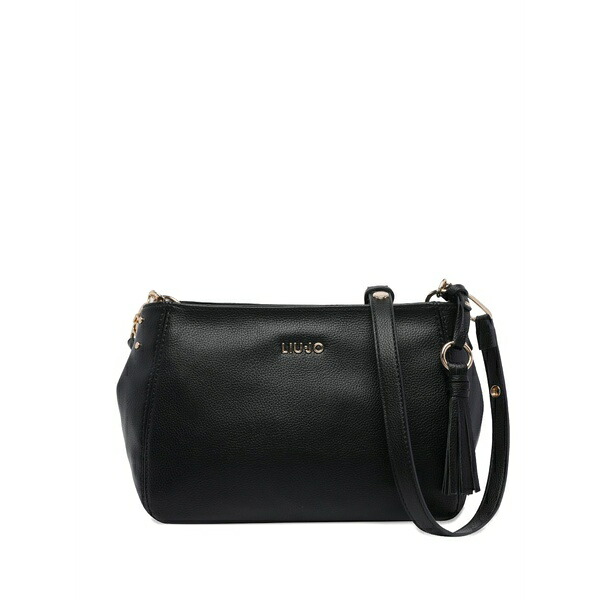 リュージョー レディース ショルダーバッグ 御徒面子 Logo-plaque tassel shoulder bag Black