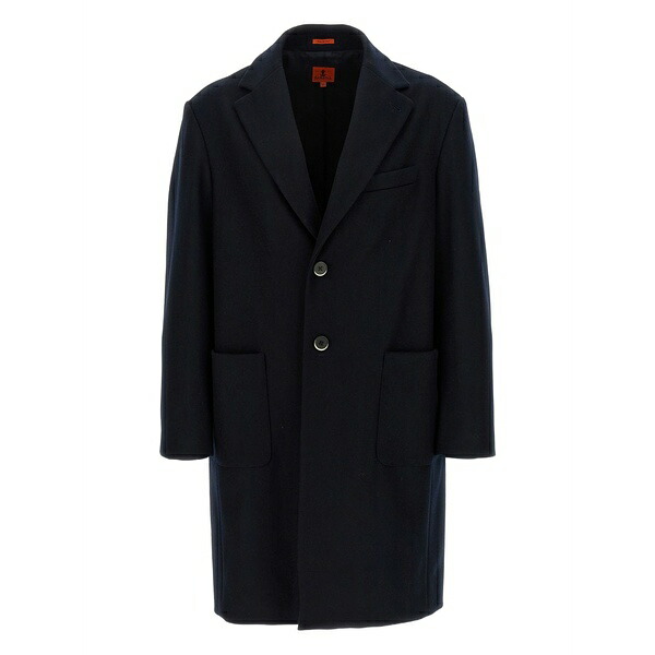 バレナ メンズ コート アウター Notched-lapel wool-blend coat Blue｜asty