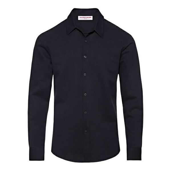 オールバー ブラウン メンズ シャツ トップス Giles piqu茫漏 cotton shirt Blue|asty