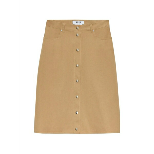 エムエスジイエム レディース スカート ボトムス Buttoned a-line skirt Neutrals｜asty