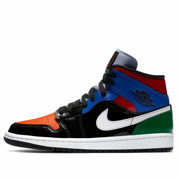 Air Jordan ジョーダン レディース スニーカー Black/University Red/Hyper Royal 【(WMNS) Air Jordan 1 Mid SE \u0027Multi Patent\u0027 CV5276-001】  大きさ US_6(23.0糎)