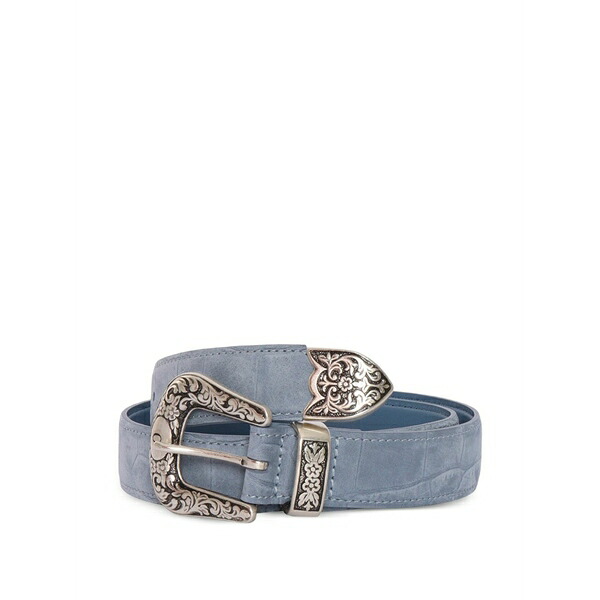 オルチアーニ レディース 胴締め 付属物 Floral-engraved buckle belt Blue レディースベルト-バッグ・小物・ブランド雑貨