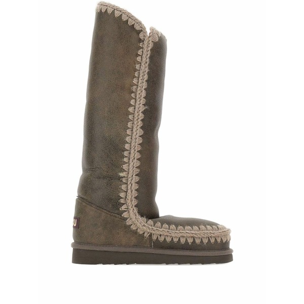 モウ レディース ブーツ シューズ Eskimo 40 crocheted-details boots Brown
