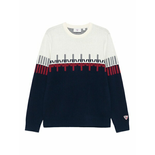 ロシニョール メンズ 編み物\u0026プルオーバー アウター Fairisle-pattern crew-neck sweater Blue