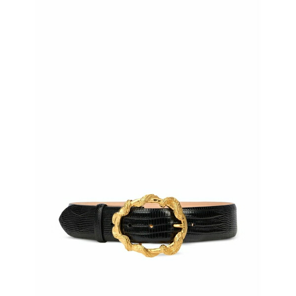 ロベルトカヴァリ レディース 三尺帯 付属物 Snake-buckle belt Black