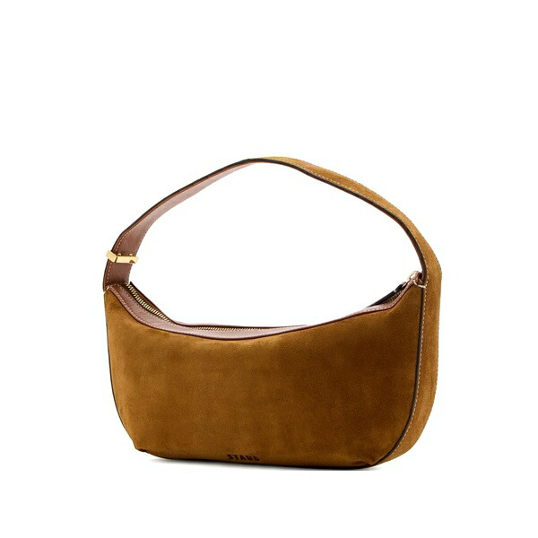 ステゥド レディース ショルダーバッグ バッグ Suede zip-top satchel Brown|asty