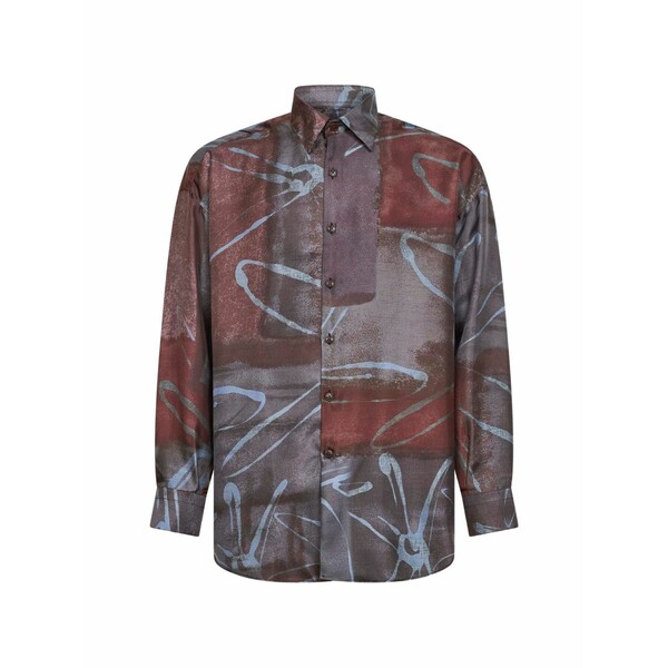 コスチュームメイン メンズ シャツ トップス Floral-print shirt Brown｜asty 50,880円
