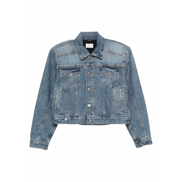 ハイクール レディース ジャケット＆ブルゾン アウター Button-fastening denim jacket Blue｜asty