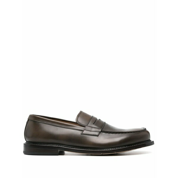 プレミアータ メンズ スリッポン・ローファー シューズ Leather loafers Brown｜asty