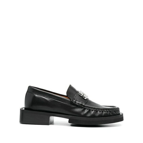 ガニー レディース スリッポン・ローファー シューズ 30粍 logo-plaque loafers Black