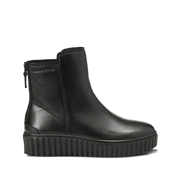 マルコポーロ レディース ブーツ シューズ Leather ankle boots Black