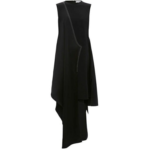 J.W.アンダーソン レディース ワンピース トップス Sleeveless asymmetric dress Black|asty