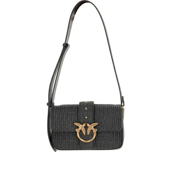 ピンコ レディース ショルダーバッグ バッグ Love one foldover shoulder bag Black