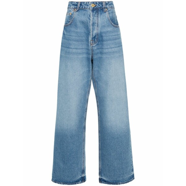 ジャクエムス レディース デニムパンツ ボトムス N茫mes mid-rise wide jeans Blue｜asty