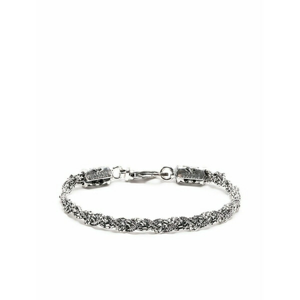 エマニュエレ ビコッキ メンズ ブレスレット・バングル・アンクレット 付属物 Braided bracelet Silver