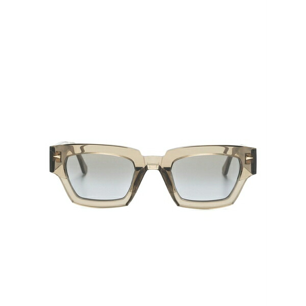 アレム メンズ サングラス・アイウェア アクセサリー Magenta geometric-frame sunglasses Brown｜asty