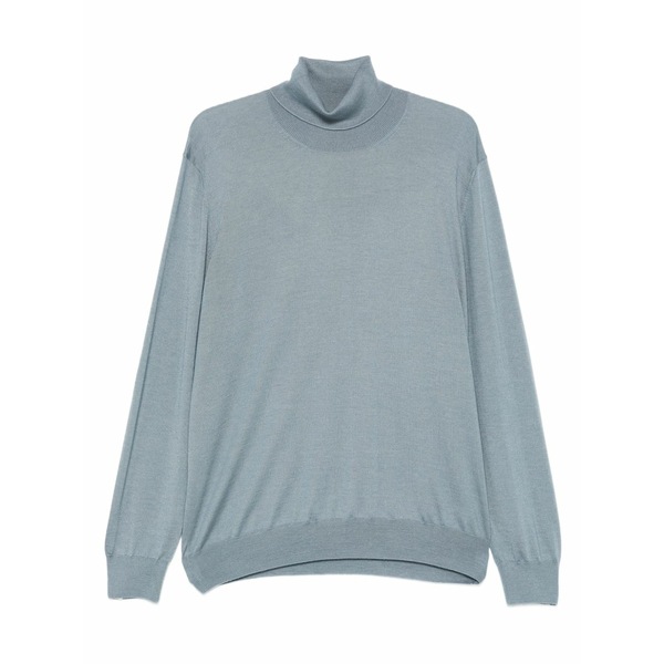 グランサッソ メンズ Tシャツ トップス Turtleneck top Blue｜asty